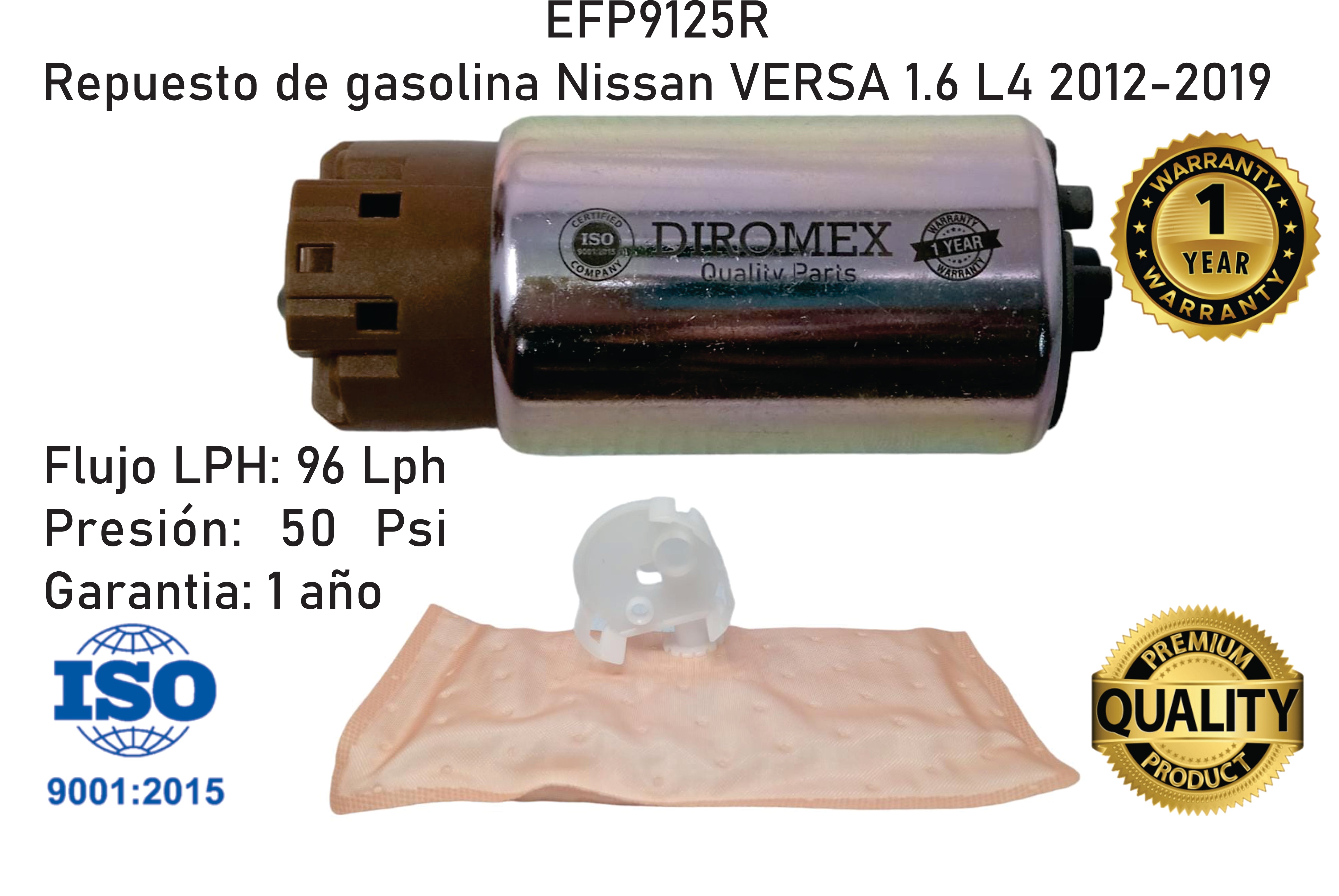 Repuesto de gasolina Nissan Versa / March / Kicks 1.6 L4 2012-2019